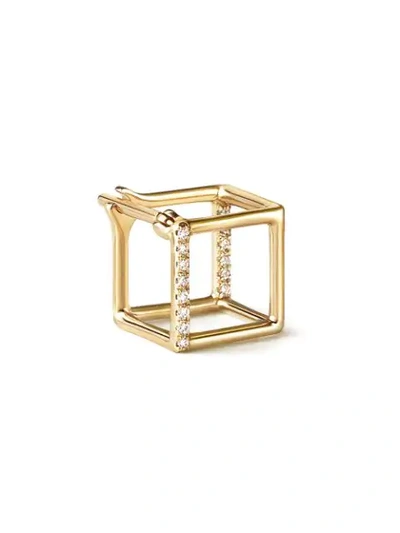 Shihara Diamond Square Earring 7 (01) In Metallic