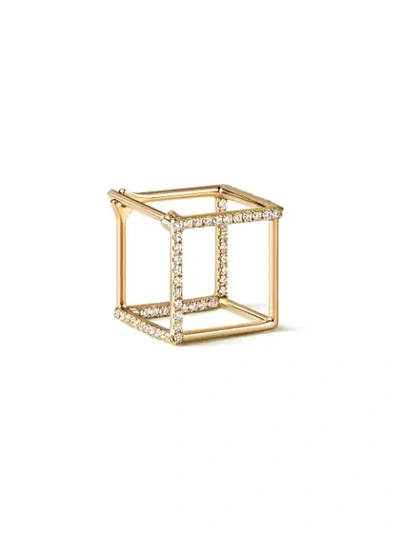 Shihara Diamond Square Earring 10 (03) In Metallic