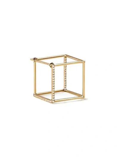 Shihara Diamond Square Earring 15 (02) In Metallic