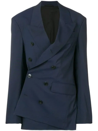 A.f.vandevorst Asymmetric Tailored Blazer In Blue