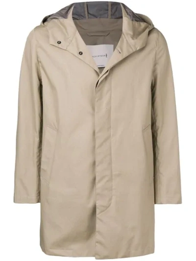 Mackintosh Hooded Midi Raincoat In Neutrals