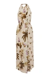 Vince Mixed Tropical Garden Printed Crepe Dress In Floral