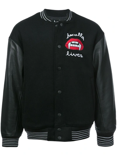 Haculla Lost Breed Patch Bomber Jacket In Black