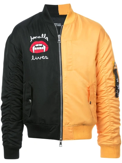 Haculla 2faced Panel Bomber Jacket In Black
