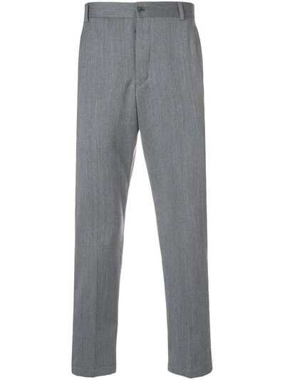 Thom Browne Rwb Stripe Unconstructed Chino In Med Grey
