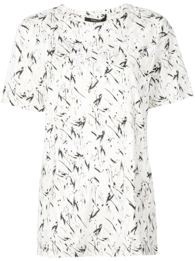 Derek Lam Brushstroke Print Cotton Jersey T In Neutrals