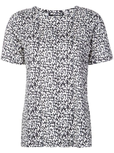 Derek Lam Poppy Print Cotton Jersey T In Black