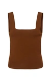 Vince Stretch-knit Tank In Brown