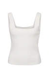 Vince Stretch-knit Tank  In White