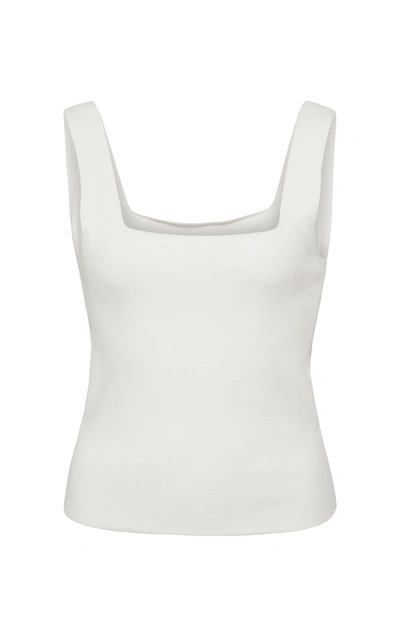 Vince Stretch-knit Tank  In White