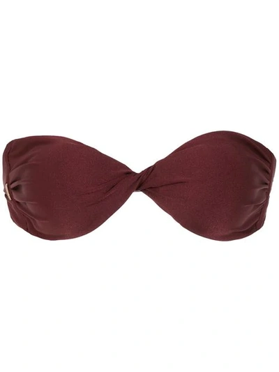 Patbo Bow-embellished Bikini Top In Red