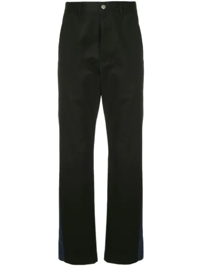 Facetasm Star Stripe Detail Trousers In Black