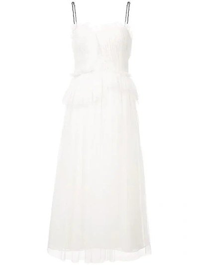Jason Wu Collection Ruched Cocktail Dress In White