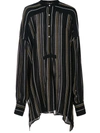 Proenza Schouler Black Striped Crepe Shirt