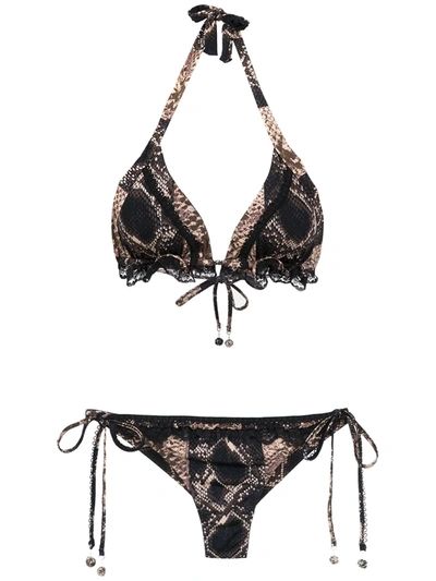 Amir Slama Bikini With Lace Detail In Black