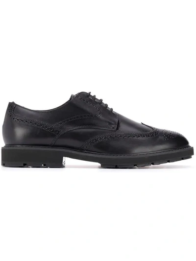 Tod's Lined Oxford Brogues In Black