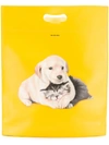 Balenciaga Puppy And Kitten Supermarket Bag In Yellow