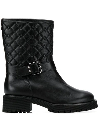 Hogl Quilted Mid-calf Boots In Black