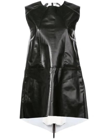 Vionnet Pleated Back Detail Dress In Black
