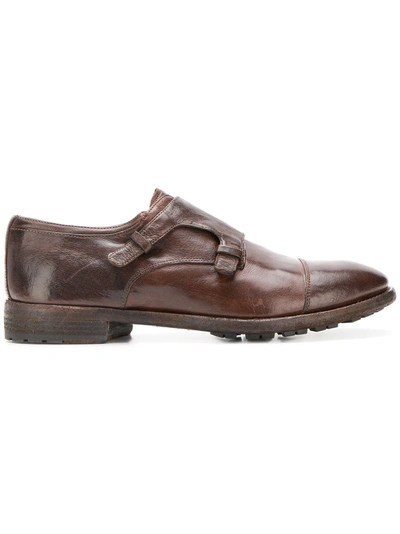 Officine Creative Princeton Monk Shoes In Brown