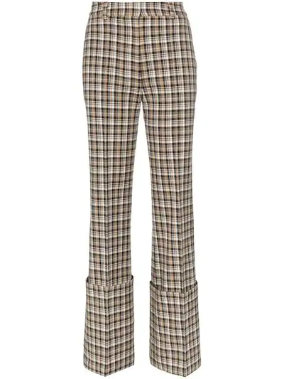Beaufille Moretti Turned Up Cuff Straight Leg Trousers In Neutrals