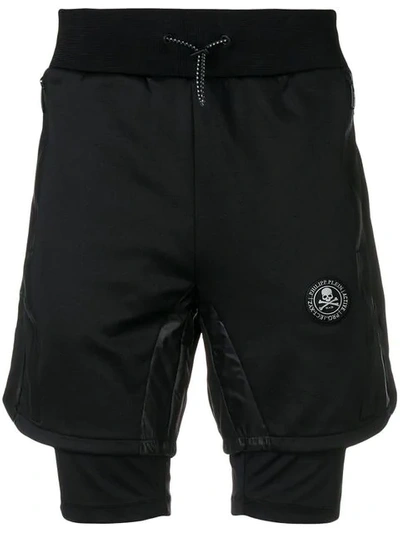 Philipp Plein Track Inspired Shorts In Black