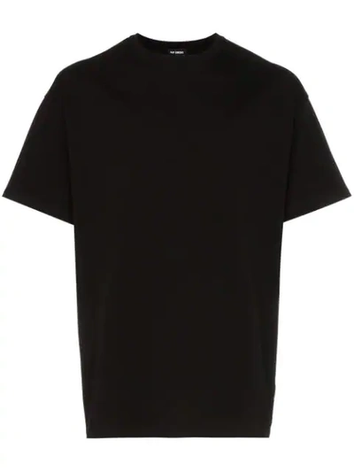 Raf Simons Rear Graphic Print Cotton T-shirt In Black