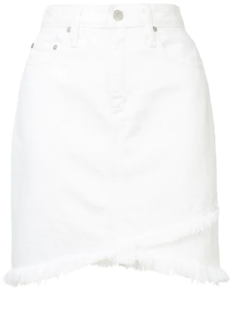 Nobody Denim Crossover Skirt - White | ModeSens