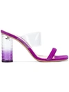 Nicholas Kirkwood Peggy Pvc & Suede Mule Sandals In Magenta