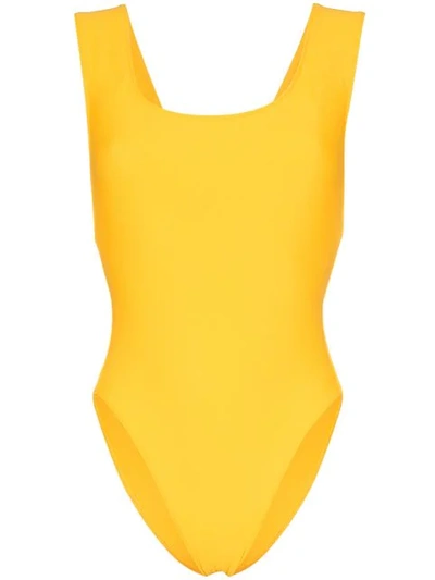 Araks Jireh Scoop Neck Cutout Swimsuit In Yellow