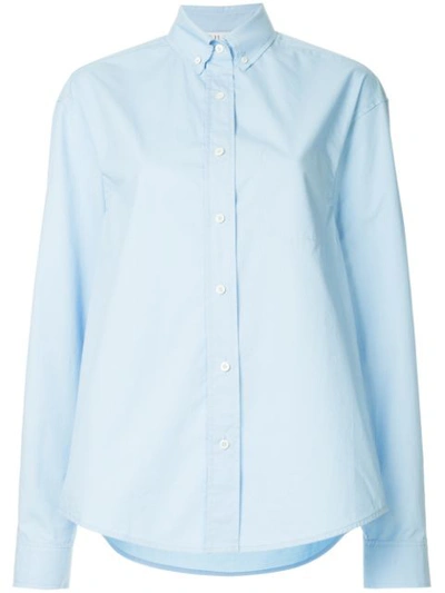 We11 Done Plain Oversized Shirt In Blue