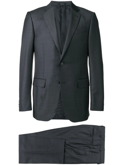 Ermenegildo Zegna Single-breasted Wool-silk Blend Suit In Grey