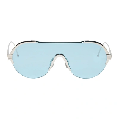 Thom Browne Mono-lense Sunglasses In Metallic