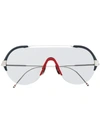 Thom Browne Tbs811 Mask-frame Sunglasses In Silver