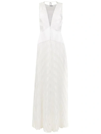 Tufi Duek Panelled Long Dress In White