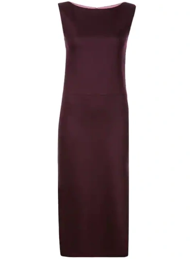 Adam Lippes Double Face Wool Sheath Dress In Purple