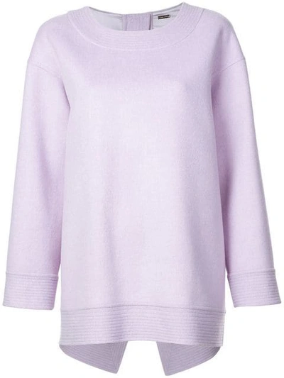 Adam Lippes Basic Jumper In Purple