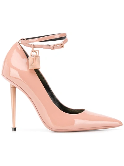 Tom Ford Pink Pointed Toe Pumps In Beige