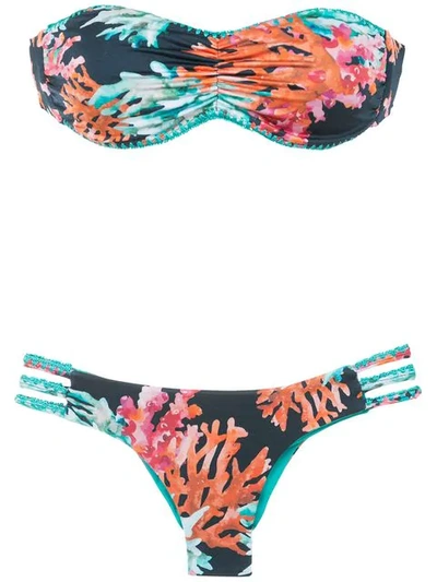 Brigitte Printed Bikini Set In Multicolour
