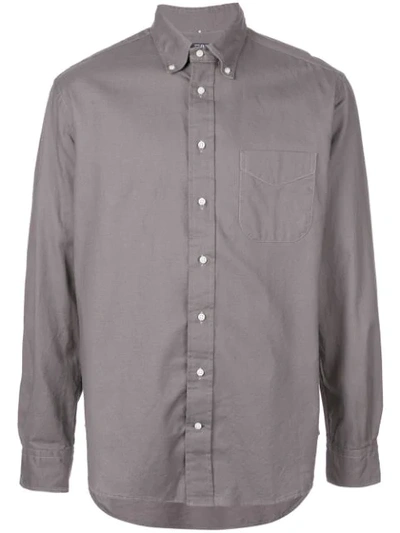 Gitman Vintage Hopsack Button Down Shirt In Grey