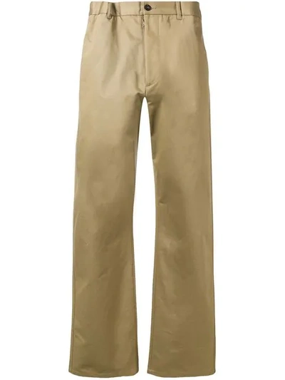 Maison Margiela Straight Leg Chino Trousers In Neutrals