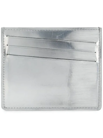 Maison Margiela Metallic Cardholder In Silver