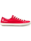 Maison Margiela Denim Tabi Toe Sneakers In T4029 Red