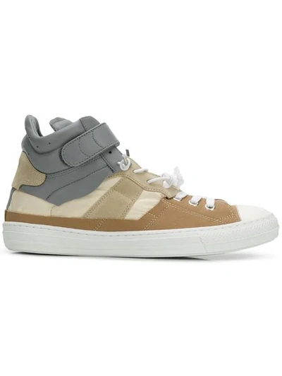 Maison Margiela Lace-up Hi-top Sneakers In Grey