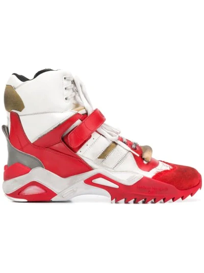 Maison Margiela Retro Fit High-top Sneakers In Red