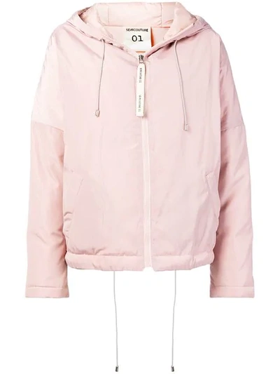 Semicouture Hooded Jacket In Pink