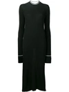 Maison Margiela Knitted Long Dress In Black