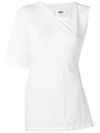 Mm6 Maison Margiela Asymmetric T-shirt In White
