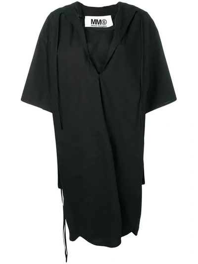 Mm6 Maison Margiela Oversized Dress In Black