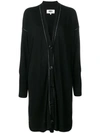 Mm6 Maison Margiela Contrast Stitch Cardi-coat In Black